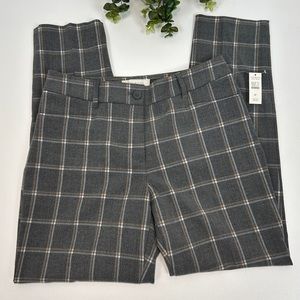 Talbots Petites Women’s Gray Plaid Casual Pants Women’s Size 6 Petite